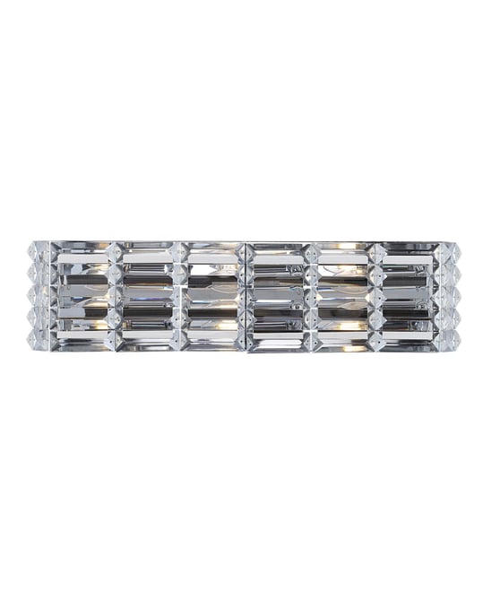 Evelyn Crystal Rectangle 3-Light Glam Modern Led Vanity Light