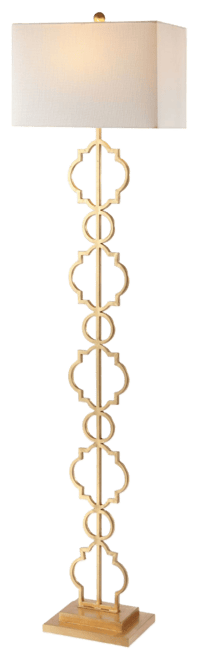 Selina Iron Ogee Trellis Modern Led Floor Lamp