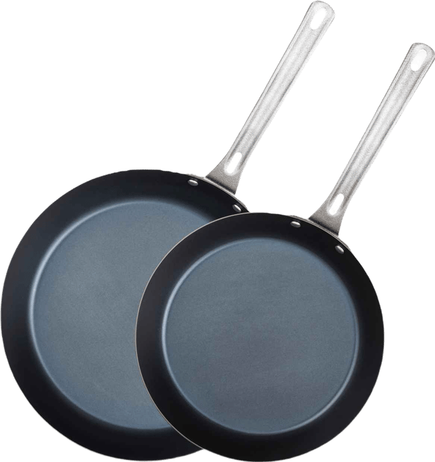 2-Pc. 10" & 12" Blue Carbon Steel Fry Pan Set