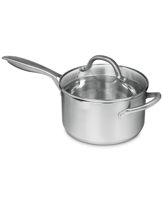 Pro Stainless Steel 3.5-Qt. Saucepan with Draining Lid