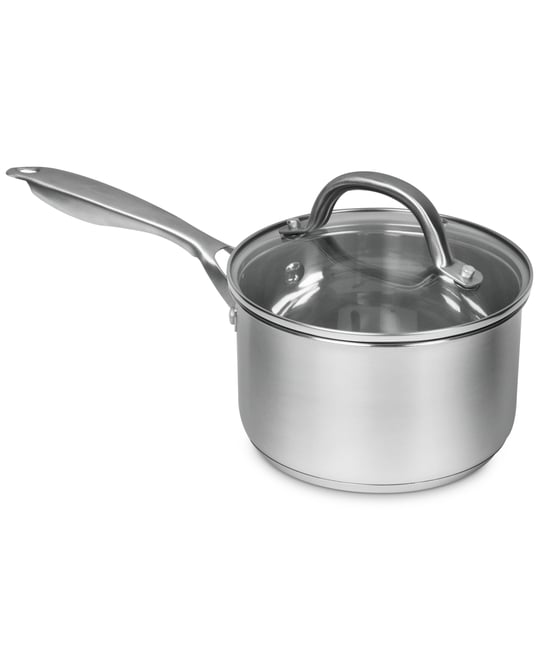Pro Stainless Steel 1.5-Qt. Saucepan with Glass Lid