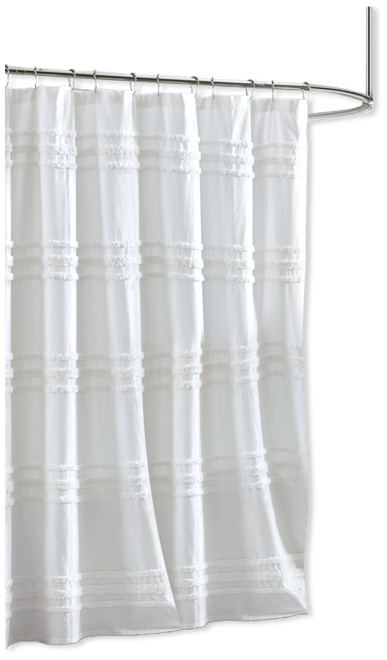 Chenille Stripe Shower Curtain, 72" x 72"