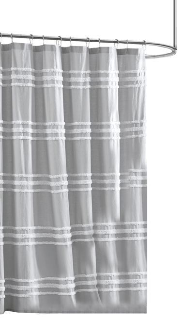 Chenille Stripe Shower Curtain, 72" x 72"