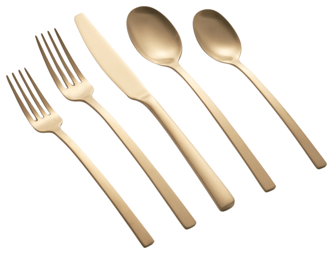 Cambridge Gold Satin 45-Piece Flatware Set Beacon