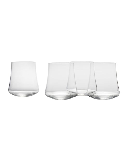 Aline Stemless Wine Double Old Fashioned Glasses Set of 4, 14 oz