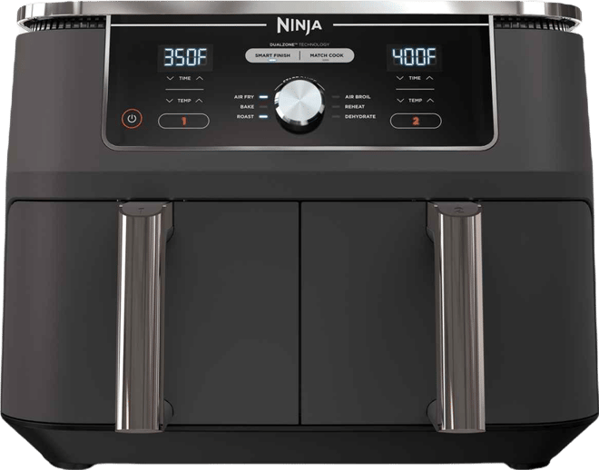 Foodi DZ401 6-in-1 10-qt. Xl 2-Basket Air Fryer with DualZone Technology- Air Fry, Broil, Roast, Dehydrate, Reheat and Bake, Family Sized