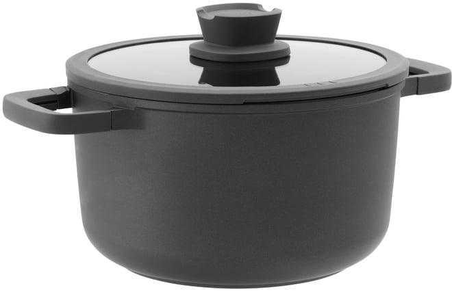 Leo Stone+ Nonstick Ceramic 10" Stock Pot with Lid Recycled, 5.9qt