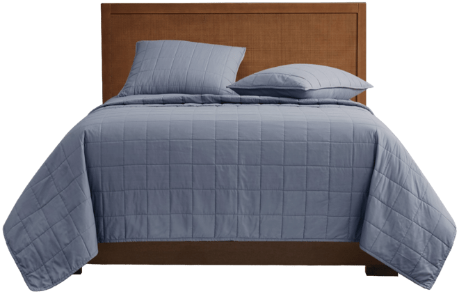 Solid 3 Piece Quilt Set, Full/Queen