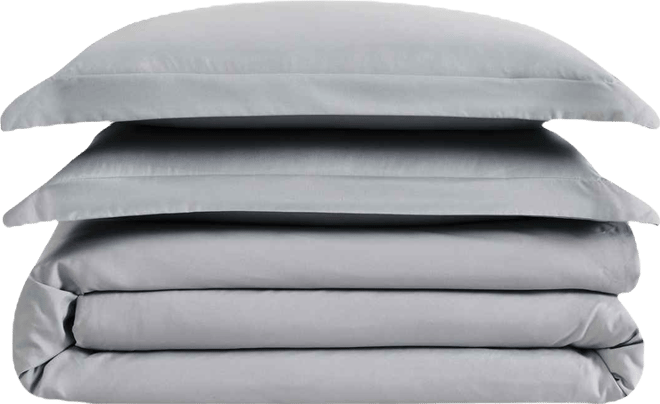 Garment Wash Solid 3 Piece Duvet Cover Set, King