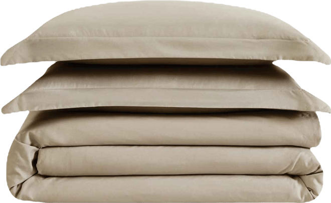 Garment Wash Solid 3 Piece Duvet Cover Set, Full/Queen