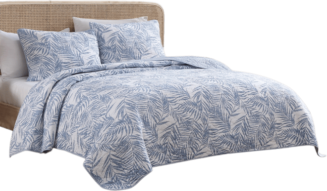 Palmday Cotton Reversible 3 Piece Quilt Set, King