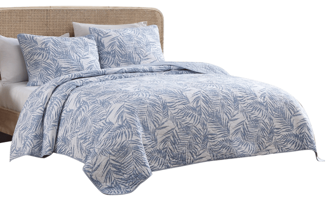 Closeout!  Palmday Cotton Reversible 2 Piece Quilt Set, Twin