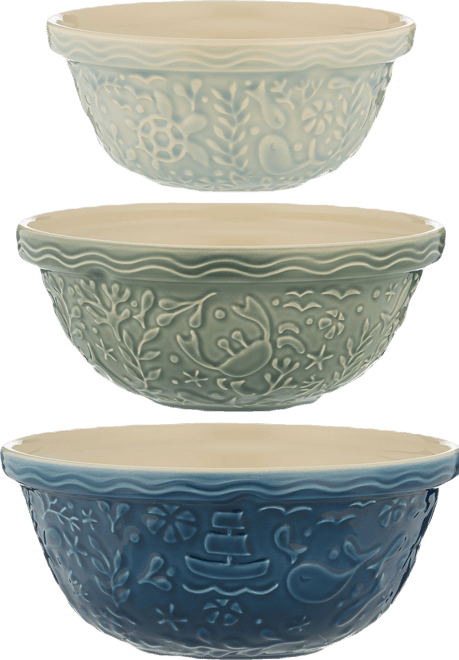 Nautical Mixing Bowls, Set of 3