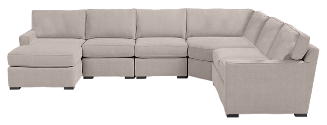 Radley Fabric 6-Piece Chaise Sectional with Wedge, Created for Macy's