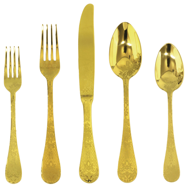 Casablanca Oro Flatware Set, 20 Piece