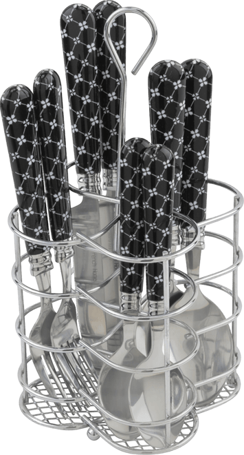 Bistro Abstract Butterfly Stainless Steel 16 Piece Flatware Set, Service for 4