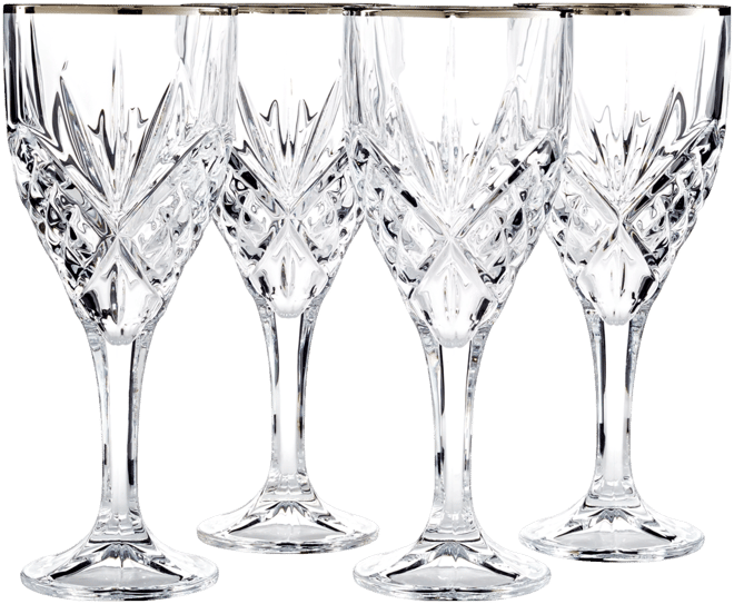 Dublin Platinum Goblets, Set of 4
