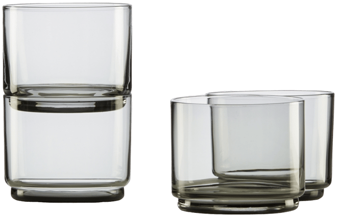 Tuscany Classics Stackable Short Glasses Set, 4 Piece