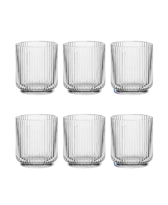 Mesa Double Old Fashion Premium Acrylic Glasses, Set of 6