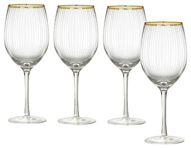 Rocher All Purpose Wine Glasses, Set of 4, 21 Oz