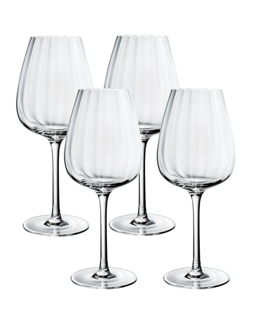Rose Garden Red Wine Glasses, Set of 4