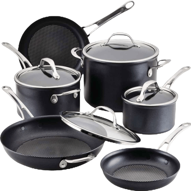 X Hybrid Nonstick Induction Cookware Set, 10 Piece