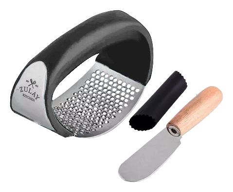 Stainless Steel Garlic Press Rocker Set