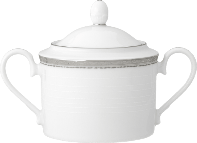 Whiteridge Platinum Sugar Bowl W/ Cover, 11 Oz.