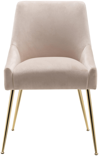 Upholstered Performance Velvet Accent Chair With Metal Leg