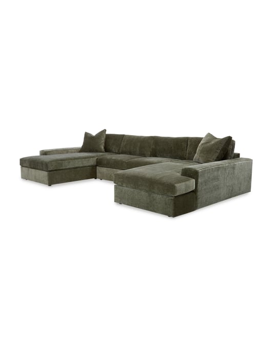 3 piece deals double chaise sectional