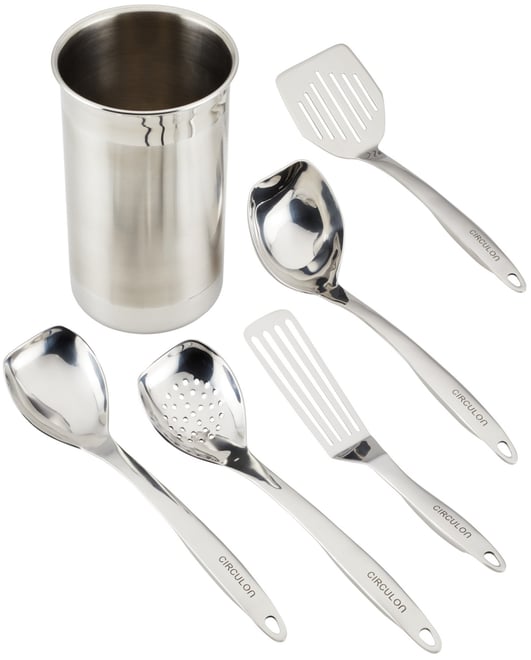 Tools Stainless Steel Kitchen Tools with Crock, Set of 6