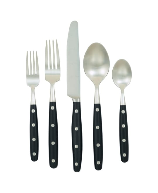 Lyon Ebony Flatware 20 Piece Set, Service for 4