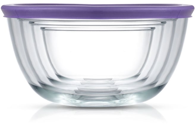 Joyful 4 Piece Glass Mixing Bowls with Lids Set