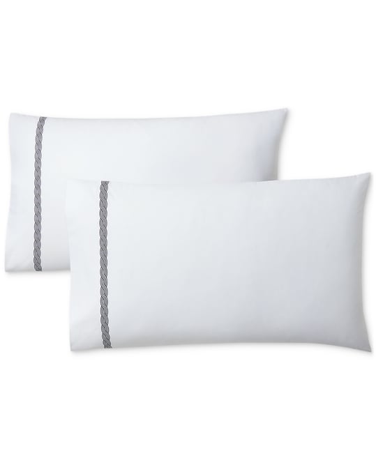 Spencer Cable Embroidery Pillowcase Set, King