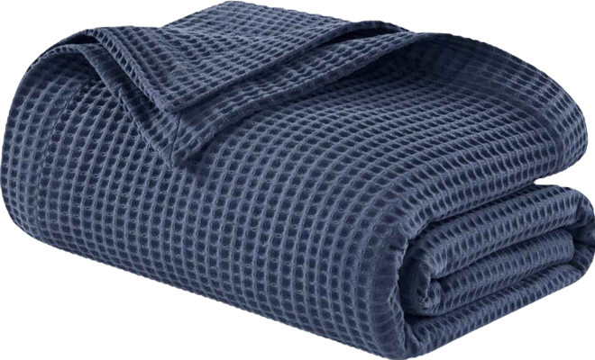 Waffle Weave Cotton Blanket, King