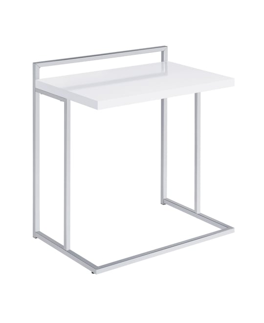 Rectangular Snack Table with Metal Base