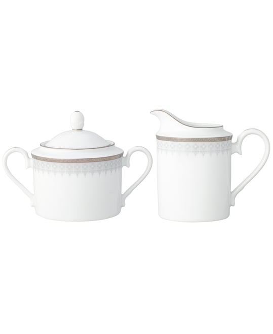 Silver Colonnade Sugar and Creamer, Set of 2
