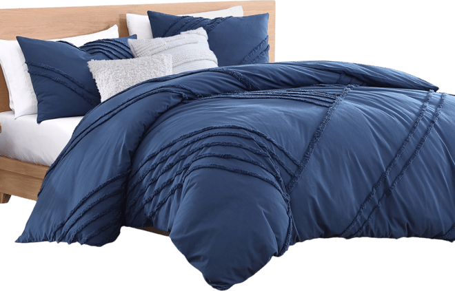 Chenille Block 3 Piece Comforter Set, King