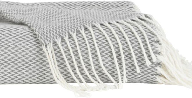 Herringbone Fringed Throw, 60" x 50"