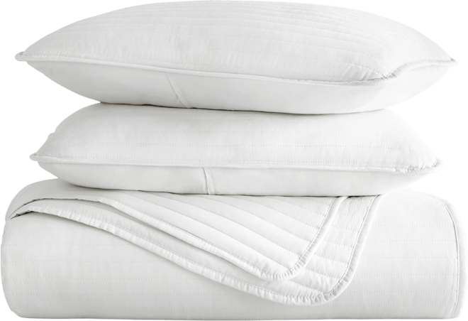 Stripe Stitch 3-Pc. Quilt Set, King/California King