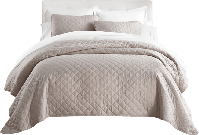 Diamond Stitch 3-Pc. Lightweight Quilt Set, Full/Queen