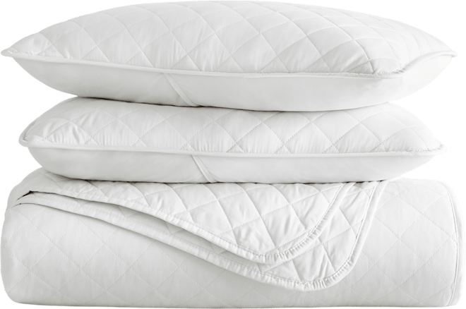 Diamond Stitch 3-Pc. Lightweight Quilt Set, King/California King