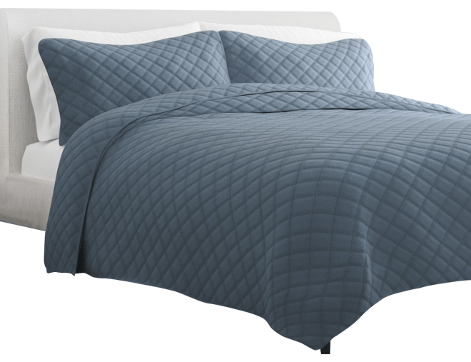 Diamond Stitch 3-Pc. Lightweight Quilt Set, King/California King