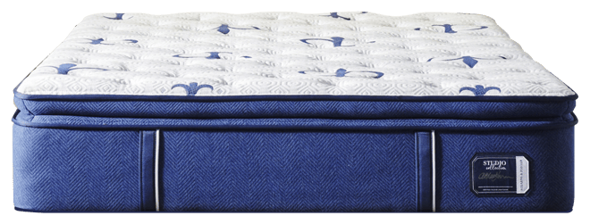 Studio 14.5" Medium Euro Pillowtop Innerspring Luxury Mattress Set- Queen