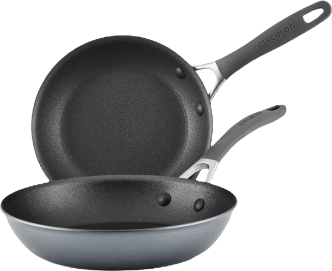 A1 Series with ScratchDefense Technology Aluminum 2 Piece Nonstick Induction 8.5-Inch and 10-Inch Frying Pan Set