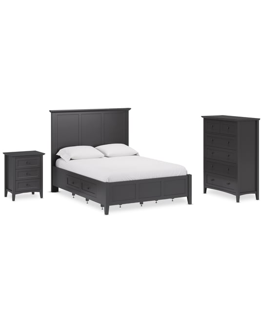 Hedworth Queen Storage 3-Pc. Set (Bed, Chest & Nightstand)