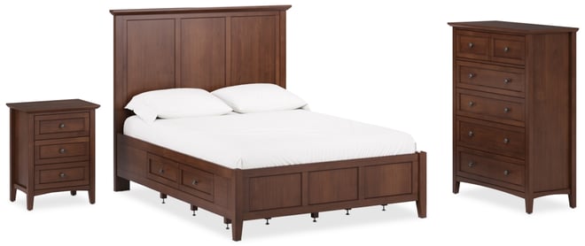 Hedworth Full Storage 3-Pc. Set (Bed, Chest & Nightstand)