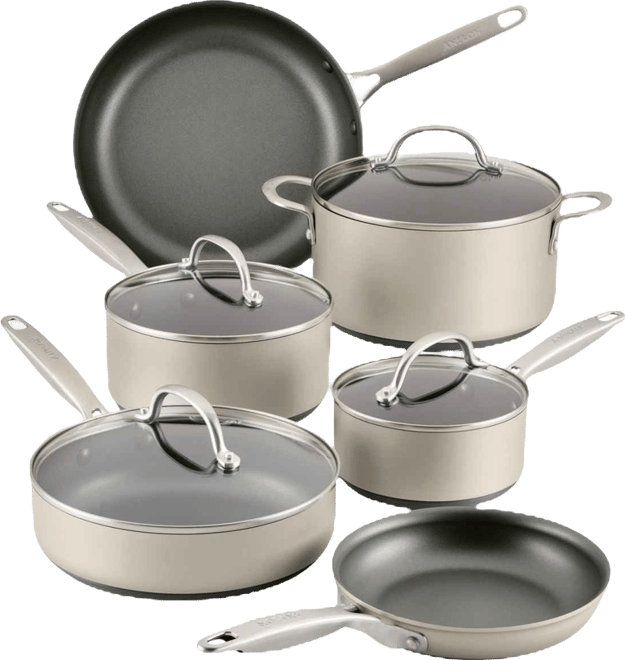 Achieve Hard Anodized Nonstick Cookware Set, 10 Piece