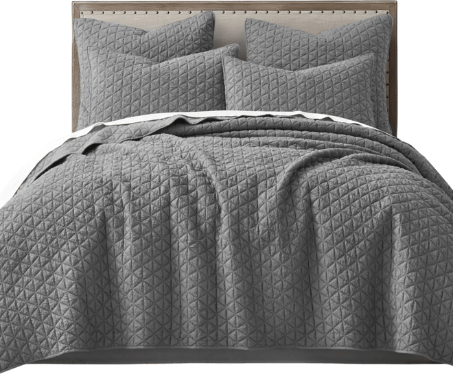 Homthreads Rowan Enzyme Wash 3-Pc. Quilt Set, King/California King