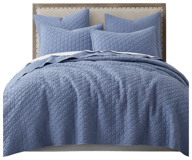 Homthreads Rowan Enzyme Wash 3-Pc. Quilt Set, Full/Queen